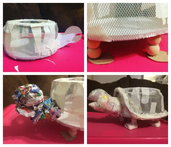 Sculpt an adorable turtle planter with FastMache instant paper mache from ACTIVA Products.